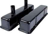 Allstar Performance Steel Valve Covers ALL26147 Covers, Tall, Perimeter Bolt Mounting Style, Steel, Black, Chevy, Small Block, Pair thumbnail 1
