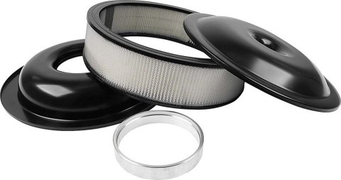 Allstar Performance Aluminum Air Cleaners ALL25911 Cleaner, 14 in. Diameter, Round, Aluminum, Black, 1.5 in. Dropped Base, 1 in. Spacer, 3 in. Filter Height, Each thumbnail 2