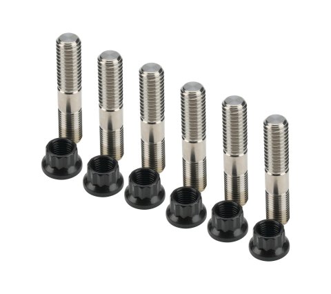 Allstar Performance Fastener Hardware Assortments ALL17030 kit includes (6) titanium studs and (6) steel nuts.