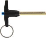 Allstar Performance Quick-Release Pins ALL60301 Pin, Quick-Release, 8,200 lbs. Double Shear Load, 4130 Steel, Gold Iridited, 1/4 in. Diameter, 1.5 in. Length thumbnail 2