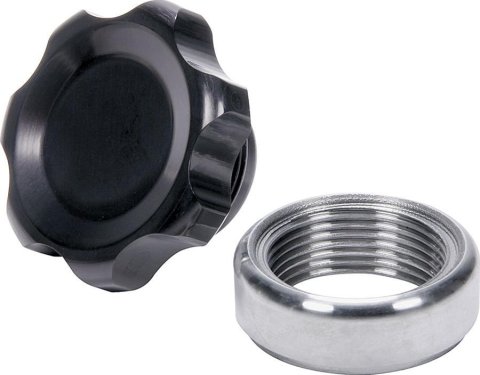 Allstar Performance Fill Plug Kits ALL36167 Cap Kits, 1-1/2 in.-12 Thread, Weld-on, Steel Bung, Aluminum Cap, Black Anodized, 1 1/2-12 in. Thread Size, Kit