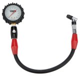 Allstar Performance Tire Gauges ALL44058 Pressure Gauge, Analog, 0-60 psi., 2.25 in. Swivel Head, 14.00 in. Hose Length, Green Glow-in-the-Dark Face, Pressure Relief Valve, Each thumbnail 2