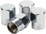 Allstar Performance Valve Stem Caps ALL44053 Caps, Chrome, Hex Head, Set of 4 thumbnail 2