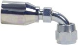 Allstar Performance Power Steering Hose Ends ALL48273 End, Steering, Swivel, Reusable, Steel, Zinc Coated, -6AN, Female Threads, 90 Degree, Each thumbnail 2
