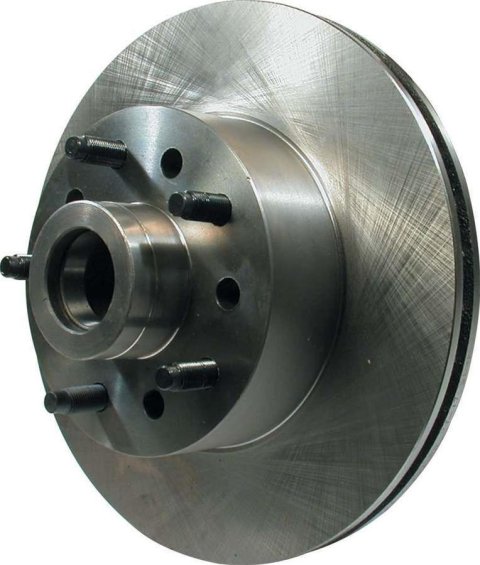 Allstar Performance Granada Brake Hub/Rotors for 1975-1982 GRANADA, 1974-1978 MUSTANG II - ALL42091 Rotor, Solid, Iron, Natural, Front, 11.00 in. Diameter, 5 x 4.75 in. BC, .875 in. Thickness, Ford, Each