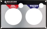 Allstar Performance Gauge Panels ALL80125 Panels, Two Type, Designed for Oil Pressure and Water Temperature Gauges, Aluminum, Black/Silver, 4.500 in. Height, 7.250 in. Length, Each thumbnail 1