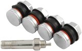 Allstar Performance Flush Mount Valve Stems ALL44137 Stems, Mount, Bolt-on, Steel, Chrome Plated, 1/2 in. Hole, Set of 4 thumbnail 1