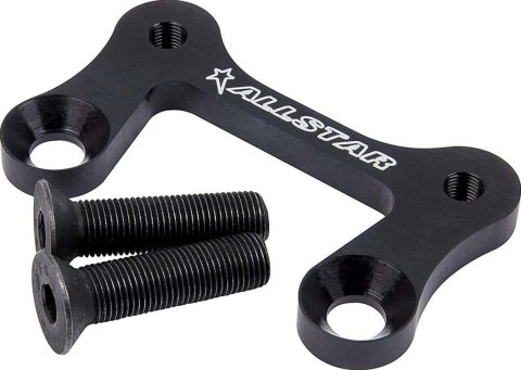 Allstar Performance Aluminum Caliper Brackets ALL55071 Brake Mounting Brackets, Aluminum, Black, Fits 10.875 in. Rotors, Front Left/Front Right, Each