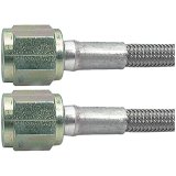 Allstar Performance Braided Steel Lines ALL46310-32 Brake Lines, Stainless Steel, -4 AN, Straight, Female Threads, 32.00 in. Length, Each thumbnail 1