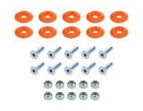 Allstar Performance Countersunk Bolt Kits ALL18684 Body Fasteners, Plastic Kit 1/4 in x 1 in, Orange thumbnail 1