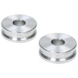 Allstar Performance Hourglass Spacers ALL18832 Spacers, Spacers, Aluminum, Natural, 1/2 in. I.D. X 1 in. O.D. X 1/2 in., Pair thumbnail 1