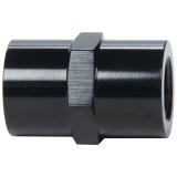 Allstar Performance Coupler Fittings ALL49785 and Adapters, Fittings, Straight, Aluminum, Black Anodized, 1/8 in. NPT Male NPT Ends, Each thumbnail 1