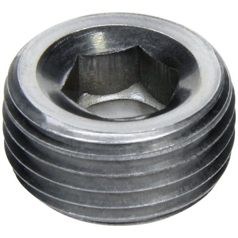 Allstar Performance NPT Plug Fittings ALL49813 Fitting, Plug, Steel, Zinc, 3/8 in. NPT, Male Threads, Pair