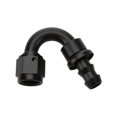Allstar Performance Hose Ends ALL49475 End Pushlock Black Aluminum 150 Deg Elbow -12
