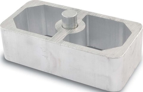 Allstar Performance Lowering Blocks ALL56131 Block, Aluminum, 1.50 in. Drop, Rear, 2.50 in. Wide, Universal, Each