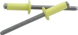 Allstar Performance Small Head Rivets ALL18138 Rivets, Blind Rivets, 3/16 in. Rivet, 3/8 in. Head, Aluminum/Steel, Yellow, Set of 250 thumbnail 1