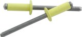 Allstar Performance Small Head Rivets ALL18138 Rivets, Blind Rivets, 3/16 in. Rivet, 3/8 in. Head, Aluminum/Steel, Yellow, Set of 250 thumbnail 2
