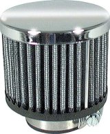 Allstar Performance Valve Cover Breathers ALL36204 Breather, Clamp-On, Round, Steel/Rubber, Chrome/Black, 1 3/8 in. Diameter, Each thumbnail 1