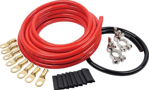 Allstar Performance Battery Cable Kits ALL76114 Kit, 4-Gauge, 180 in. Positive, 24 in. Negative, Kit