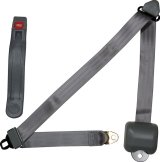Allstar Performance Seat Belts ALL98116 Belt, Three Point, Gray, Retractable, Each thumbnail 1