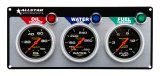 Allstar Performance Gauge Panel Kits ALL80123 3-Gauge Panel, AutoMeter Pro-Comp, Liq Fill, Fuel/Oil Press, Water Temp, Each thumbnail 2