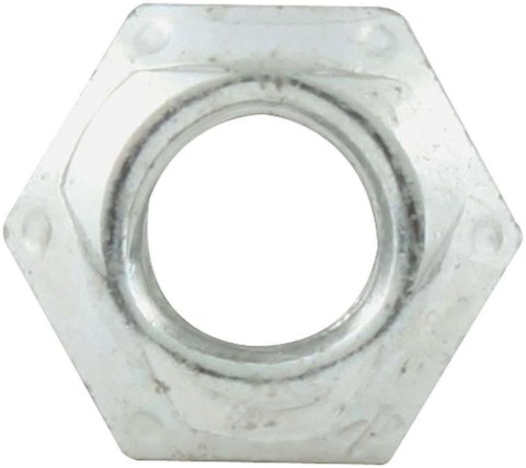 Allstar Performance Mechanical Locking Hex Nuts ALL16080-10 Nuts, Hex, Steel, Zinc Plated, Self-locking, 1/4-28 in. Fine Thread, Set of 10