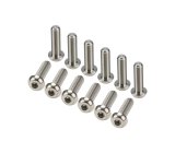 Allstar Performance Fastener Hardware Assortments ALL17008 kit includes (12) 1/4 in-28 x 7/8 in button head titanium bolts. thumbnail 1