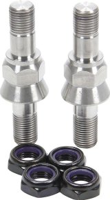 Allstar Performance Fastener Hardware Assortments ALL17024 kit includes (2) taper cone titanium studs and (4) 1/2 in-20 black half nuts. thumbnail 1