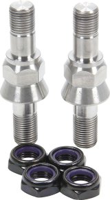 Allstar Performance Fastener Hardware Assortments ALL17024 kit includes (2) taper cone titanium studs and (4) 1/2 in-20 black half nuts. thumbnail 2