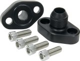 Allstar Performance Water Pump Adapters ALL31150 Fitting, Port Adapter, Straight, O-Ring, SBC to -12AN Male, Aluminum, Black Anodized, Pair thumbnail 1
