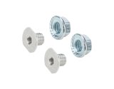 Allstar Performance Threaded Nut Inserts ALL18548 Inserts, Threaded, 1/4-20 in., Aluminum, Natural, 3/8 in. Hole Size, Pair thumbnail 1