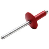 Allstar Performance Large Head Rivets ALL18052 Rivets, Blind Rivet, 3/16 in. Rivet, 5/8 in. Head, Aluminum, Red, Set of 250 thumbnail 1