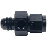 Allstar Performance Adapter Fittings ALL49762 and Adapters, Straight Fittings, Aluminum, Black, 1/8 in. NPT Gauge Port, -6 AN Male AN End/-6 AN Female AN End, Each thumbnail 1