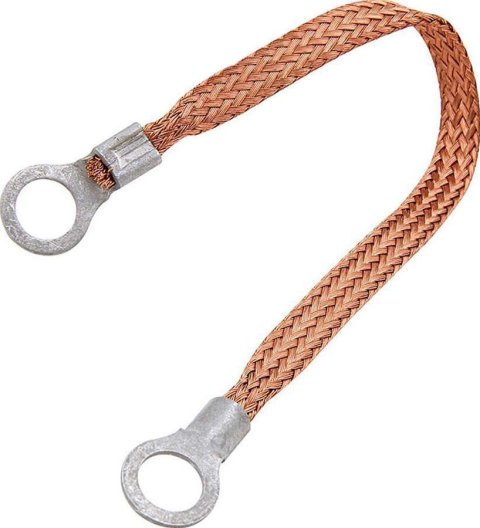 Allstar Performance Ground Straps ALL76328-18 Strap, 12-gauge, Copper, 1/2 in. Ring Terminals, 18.00 in. Length, Each