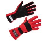 Allstar Performance Double-Layer SFI 3.3/5 Driving Gloves ALL915072 Gloves, Double Layer, SFI-3.3/5, Aramid, Red/Black, Medium. Pair thumbnail 1