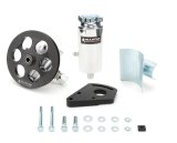 Allstar Performance Power Steering Kits ALL48242 Pulley Kit, V-Belt, Steel, Natural, Lower Block Mount, Driver Side, Chevy, Small Block, Short Water Pump, Kit thumbnail 1