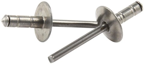 Allstar Performance Multi-Grip Rivets ALL18094 Rivets, Blind Rivets, Multi-Grip, 3/16 in. Rivet, 9/16 in. Head, Aluminum/Steel, Silver, Set of 250