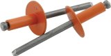 Allstar Performance Large Head Rivets ALL18178 Rivets, Blind Rivets, 3/16 in. Rivet, 9/16 in. Head, Aluminum/Steel, Orange, Set of 250 thumbnail 2