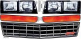 Allstar Performance Custom Graphics Decal Kits ALL23014 Bumper Cover Decals, Circle Track, Vinyl, Headlights, Turn Signals, Grille, Front, Kit thumbnail 1