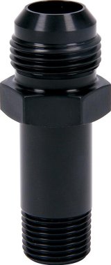 Allstar Performance Aluminum Oil Inlet Fittings ALL90044 Fitting, Adapter, AN to NPT, Straight, Aluminum, Black Anodized, -12 AN, 1/2 in. NPT, Each thumbnail 1