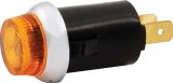 Allstar Performance Warning Lights ALL99062 Light, Amber, Chrome Bezel, Black Housing, 2-blade, 0.908 in. Diameter, Each thumbnail 1
