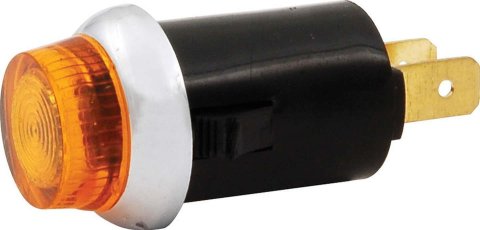 Allstar Performance Warning Lights ALL99062 Light, Amber, Chrome Bezel, Black Housing, 2-blade, 0.908 in. Diameter, Each