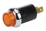 Allstar Performance Warning Lights ALL99062 Light, Amber, Chrome Bezel, Black Housing, 2-blade, 0.908 in. Diameter, Each thumbnail 2