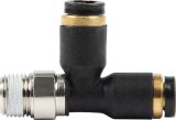 Allstar Performance Brake Fittings ALL48023 Fitting, Tee, Plastic, Black, 1/8 in. Male, Push to Connect, Each thumbnail 2