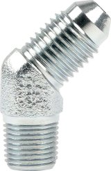 Allstar Performance Brake Fittings ALL50011 Adapter Fittings, Steel, -4 AN to 1/8 in. NPT, 45 Degree, Each thumbnail 1