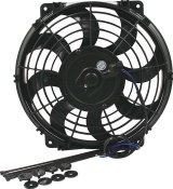 11 Inch 925 CFM Allstar Performance Curved Blade Electric Fan ALL30072 Fan, Single, in. Diameter, Reversible, cfm, Black, Plastic, Kit thumbnail 1