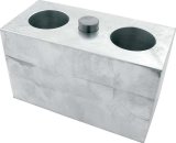 Allstar Performance Lowering Blocks ALL56065 Block, Aluminum, 3 in. Thick, 2.5 in. wide, 5 in. Long, 5/8 in, Pin Diameter, Each thumbnail 1