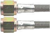 Allstar Performance Braided Steel Lines ALL46400-36 Brake Line, Stainless Steel, 36 in. Length, -4 AN Hose, -4 AN Female, -4 AN Female, Each thumbnail 1