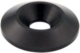 Allstar Performance Countersunk Washers ALL18665 Washers, Countersunk, Aluminum, Black Anodized, I.D. Chamfer, 0.250 in. I.D., 1.250 in. O.D., Set of 10 thumbnail 1