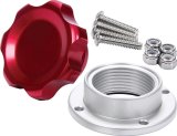 Allstar Performance Fill Plug Kits ALL36182 Kit, 1 1/2 in. -12, Billet Aluminum Cap, Bolt-On, Red Anodized, 1.500 in. Diameter Cap, Kit thumbnail 1